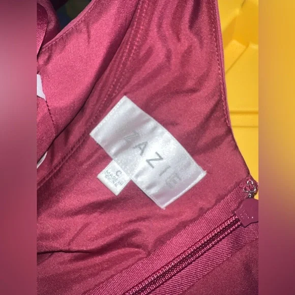 azazie Dark Purple / Pink long polyester formal dress size L - Picture 14 of 15